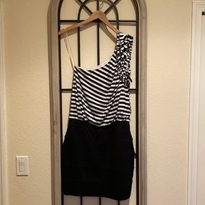 Cache One Shoulder Cocktail Dress